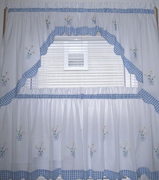 Blue And White Kitchen Curtains photo - 1